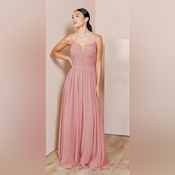 Penelope Chiffon dress - Rosette - Picture 1 of 6